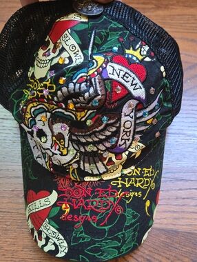 Vintage Y2K Ed Hardy Don Hardy by Christian Audigier Trucker Hat RARE Design
